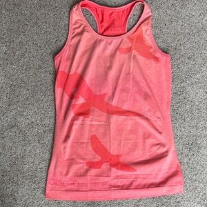 Oiselle Coral Racerback Flyte Tank Top small